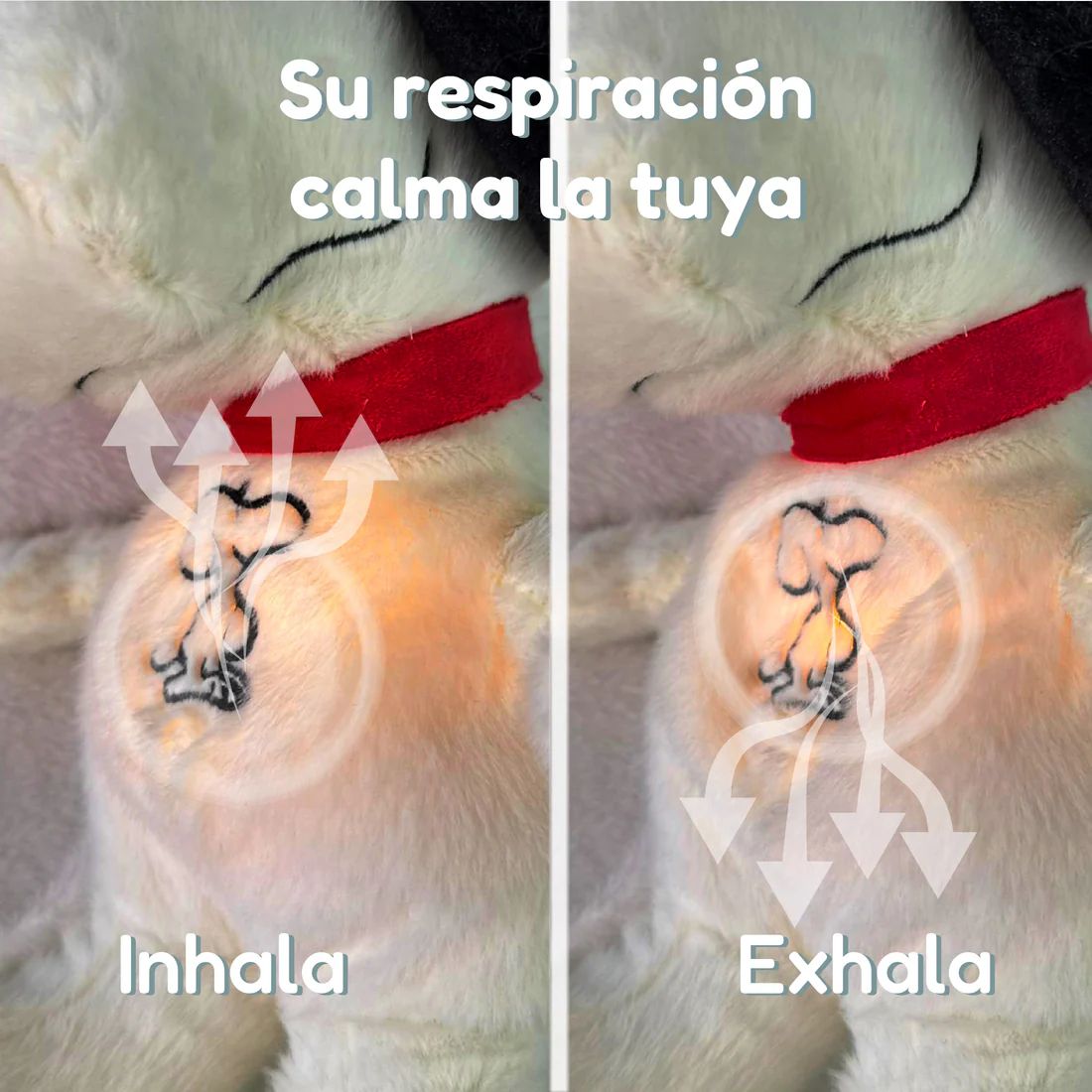 Snoopy calmante que respira